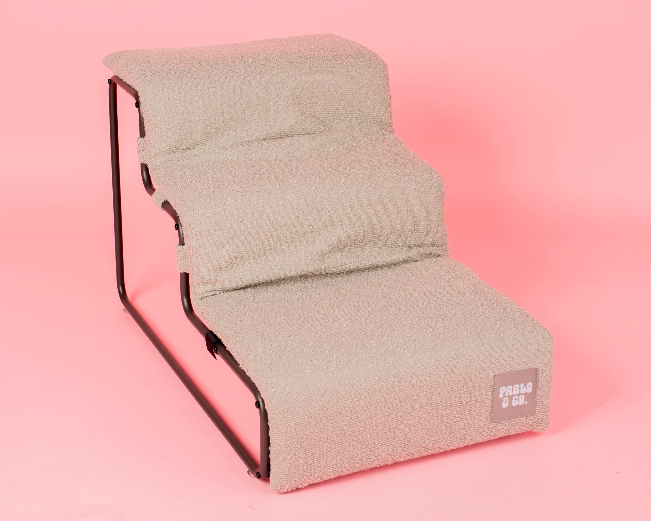 Pet Stairs for Cats & Dogs - Grey Boucle - Image 5